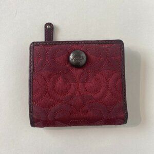 Coach Quilted Monogram BiFold Wallet